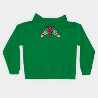 butterfly skull body Kids Hoodie